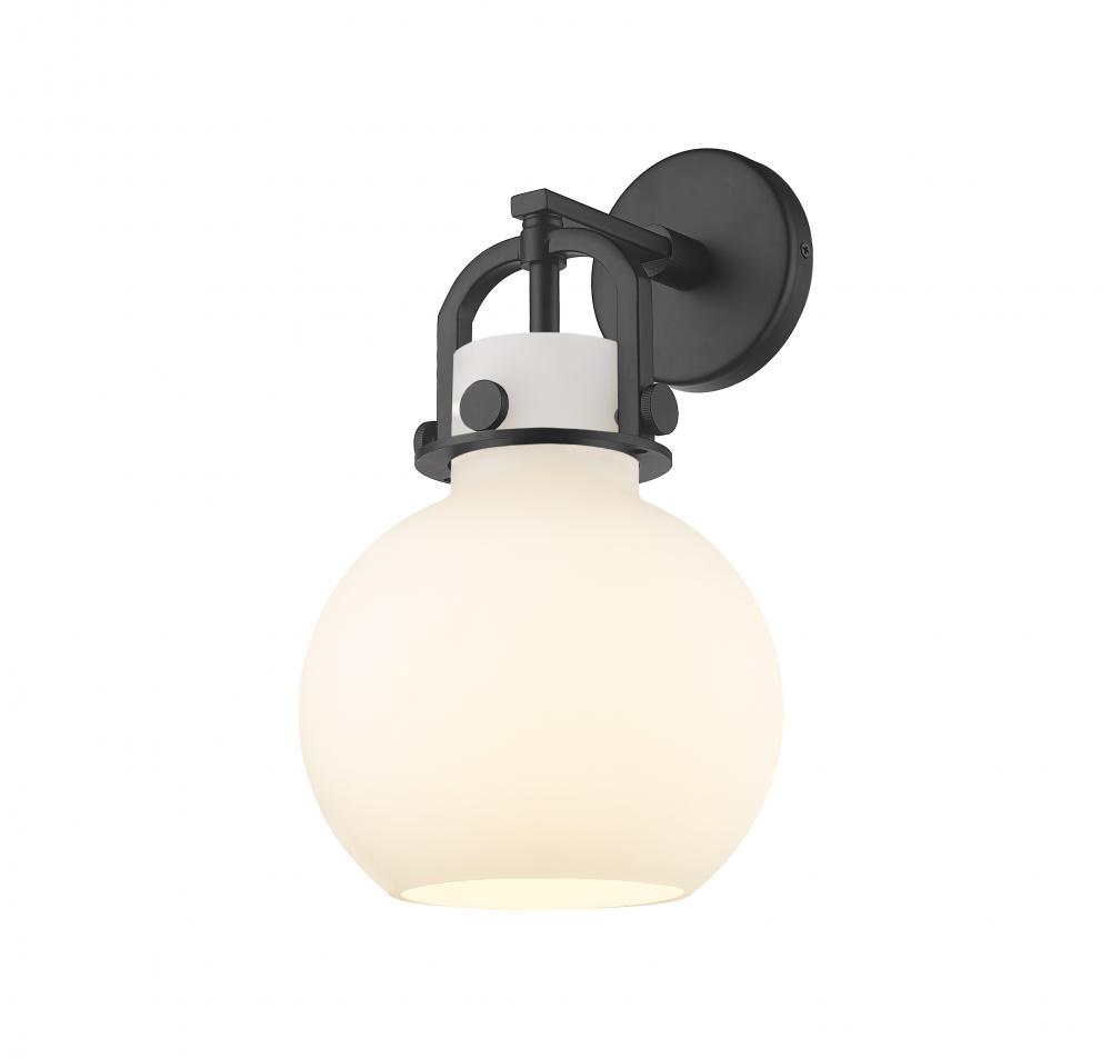 Newton Sphere - 1 Light - 8 inch - Matte Black - Sconce