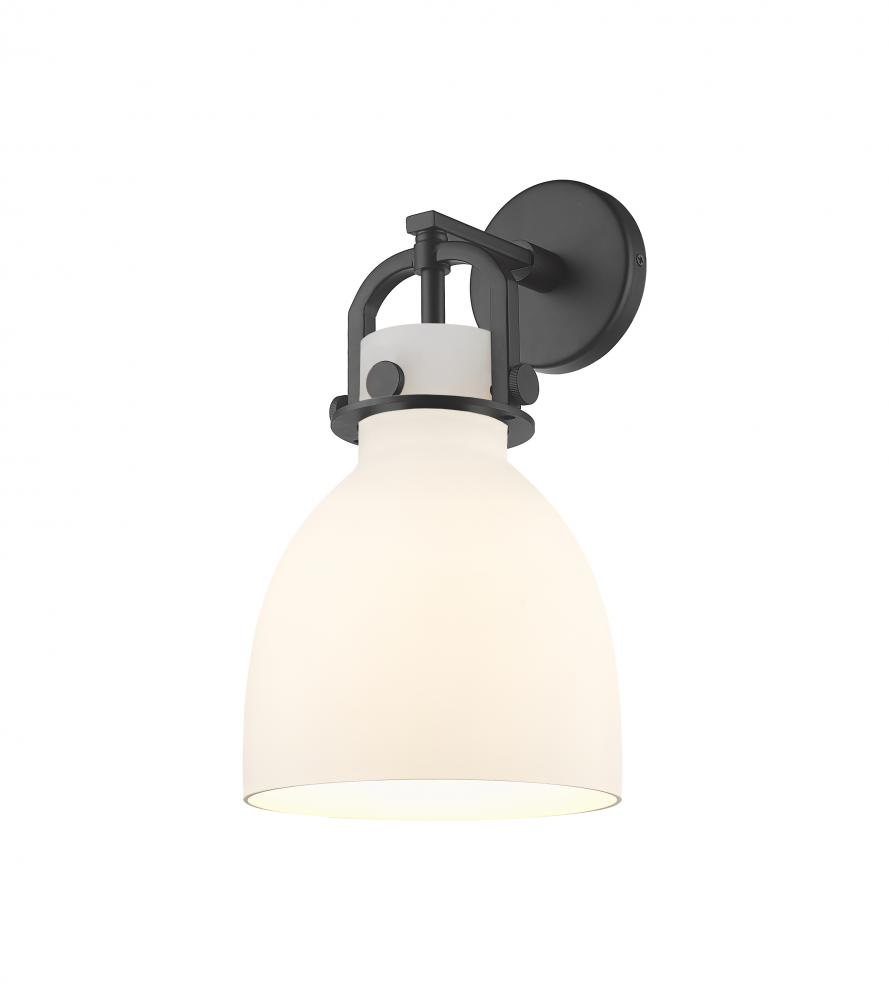 Newton Bell - 1 Light - 8 inch - Matte Black - Sconce