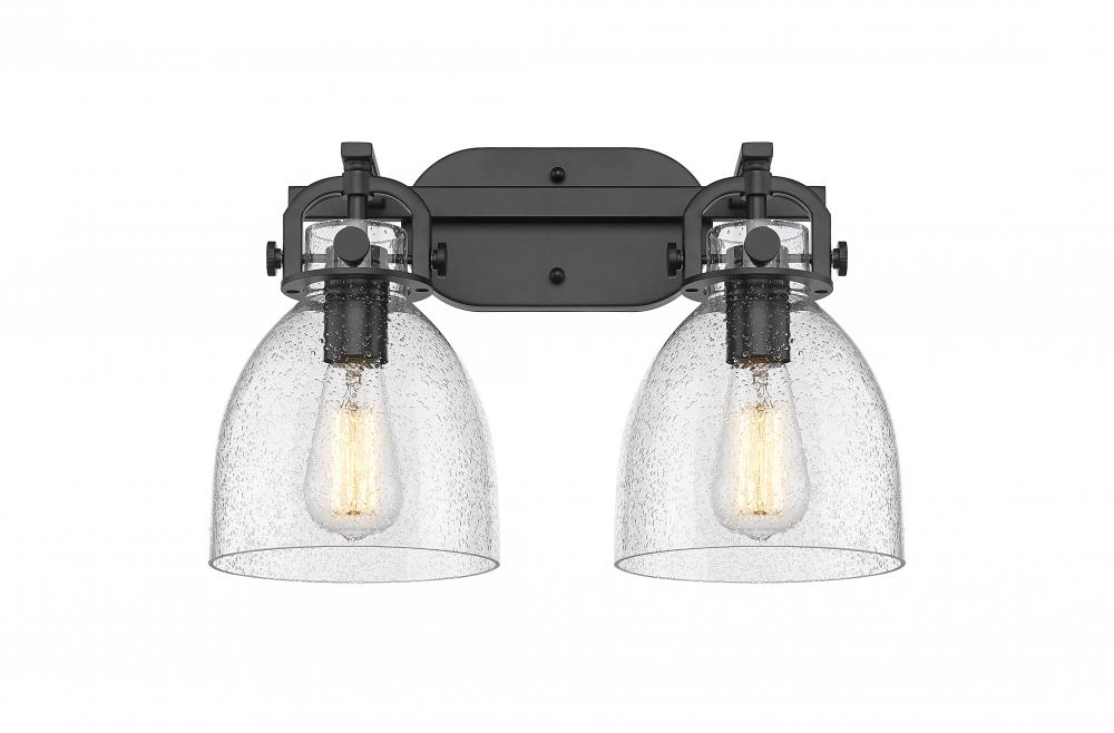 Newton Bell - 2 Light - 17 inch - Matte Black - Bath Vanity Light