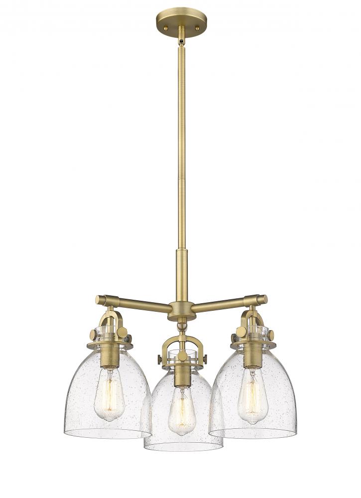 Newton Bell - 3 Light - 21 inch - Brushed Brass - Pendant