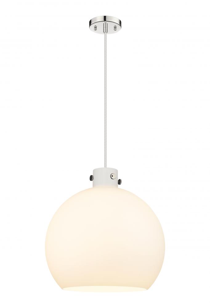 Newton Sphere - 3 Light - 18 inch - Polished Nickel - Cord hung - Pendant