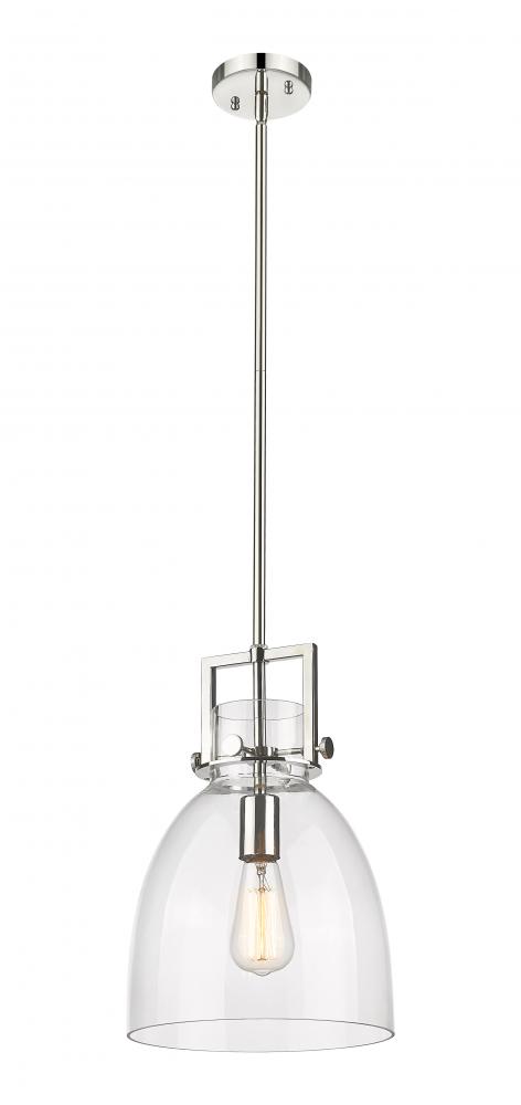 Newton Bell - 1 Light - 10 inch - Polished Nickel - Mini Pendant