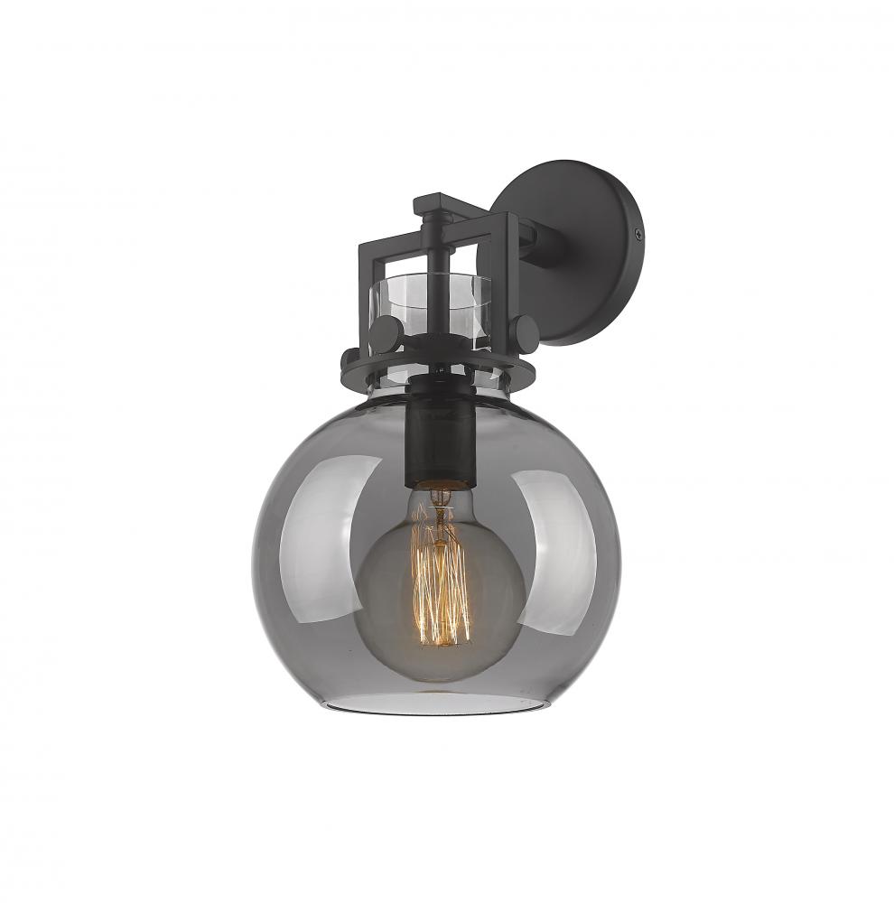 Newton Sphere - 1 Light - 8 inch - Matte Black - Sconce