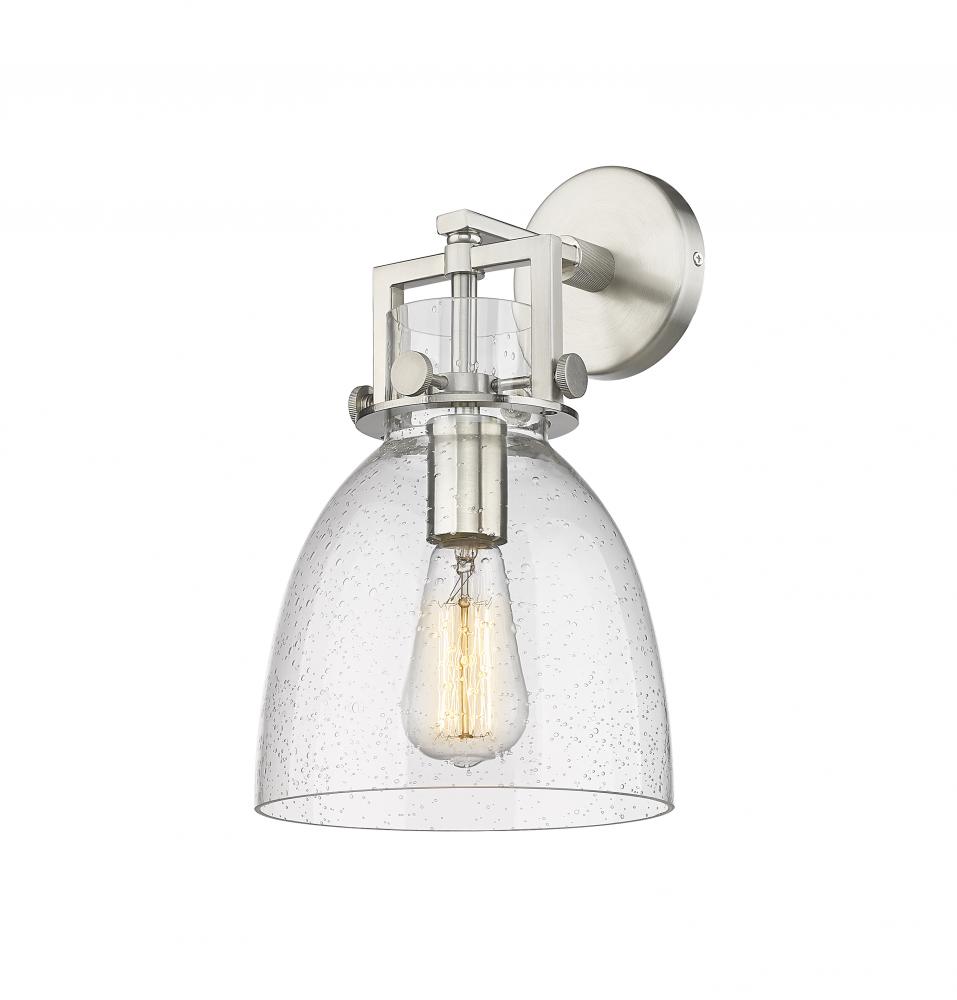 Newton Bell - 1 Light - 8 inch - Satin Nickel - Sconce