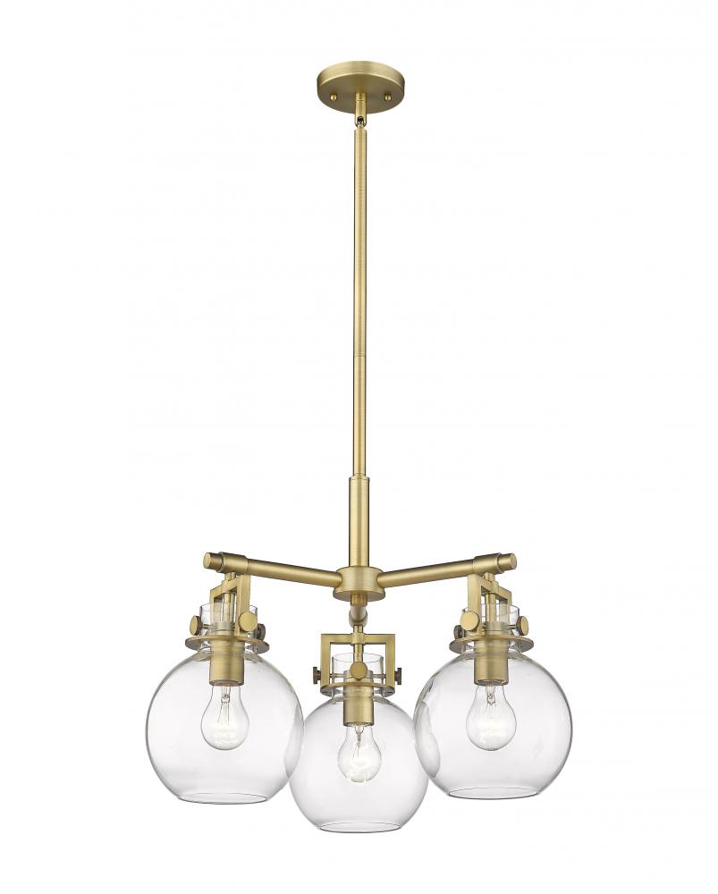 Newton Sphere - 3 Light - 21 inch - Brushed Brass - Pendant