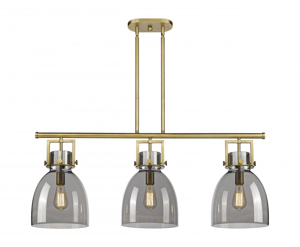 Newton Bell - 3 Light - 42 inch - Brushed Brass - Island Light