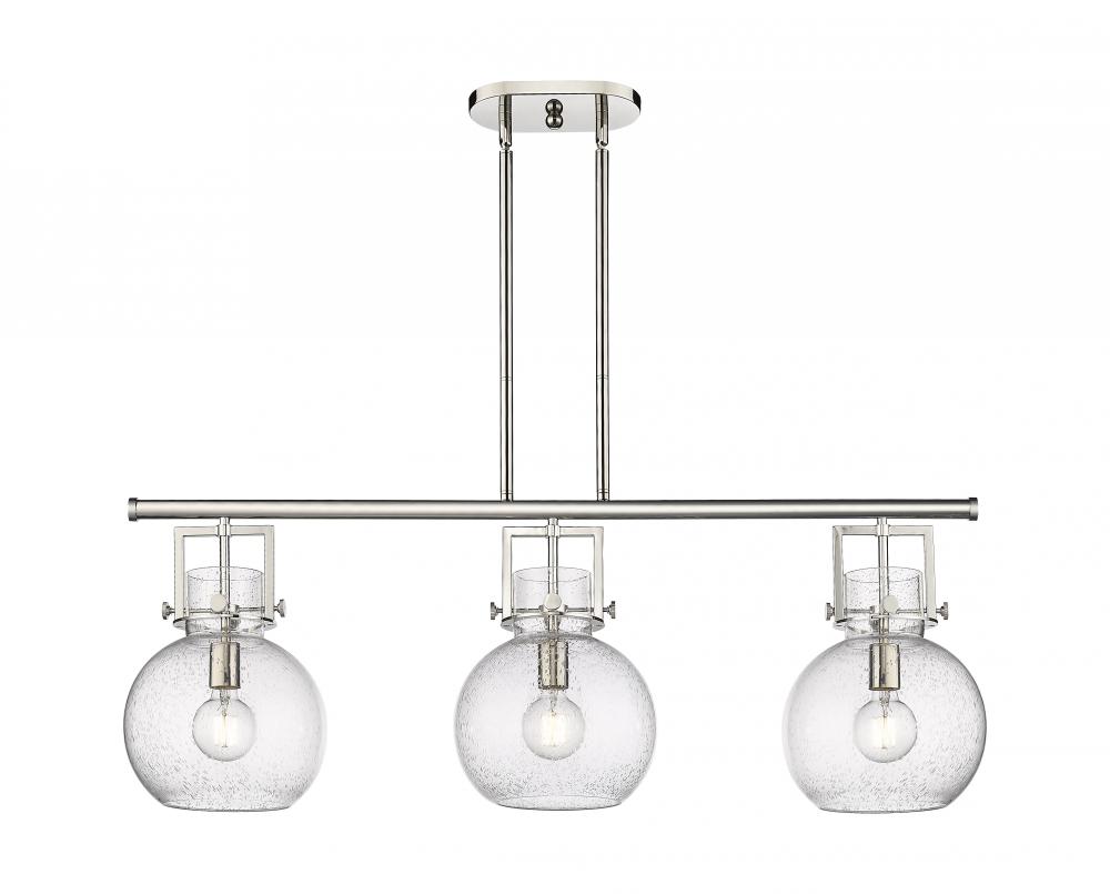 Newton Sphere - 3 Light - 42 inch - Polished Nickel - Island Light