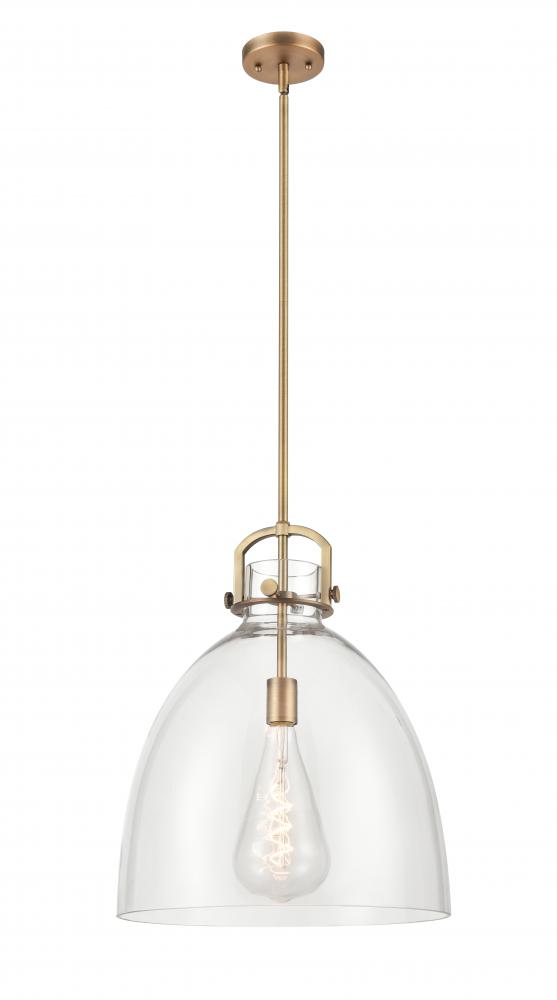 Newton Bell - 1 Light - 16 inch - Polished Nickel - Cord hung - Pendant