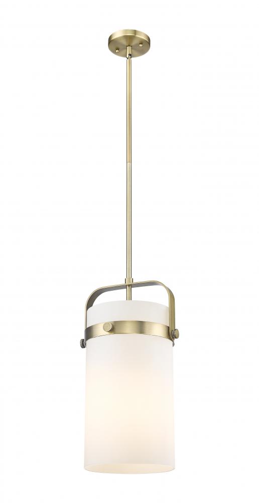 Pilaster - 1 Light - 8 inch - Brushed Brass - Pendant