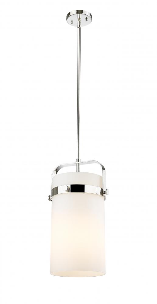 Pilaster - 1 Light - 8 inch - Polished Nickel - Pendant