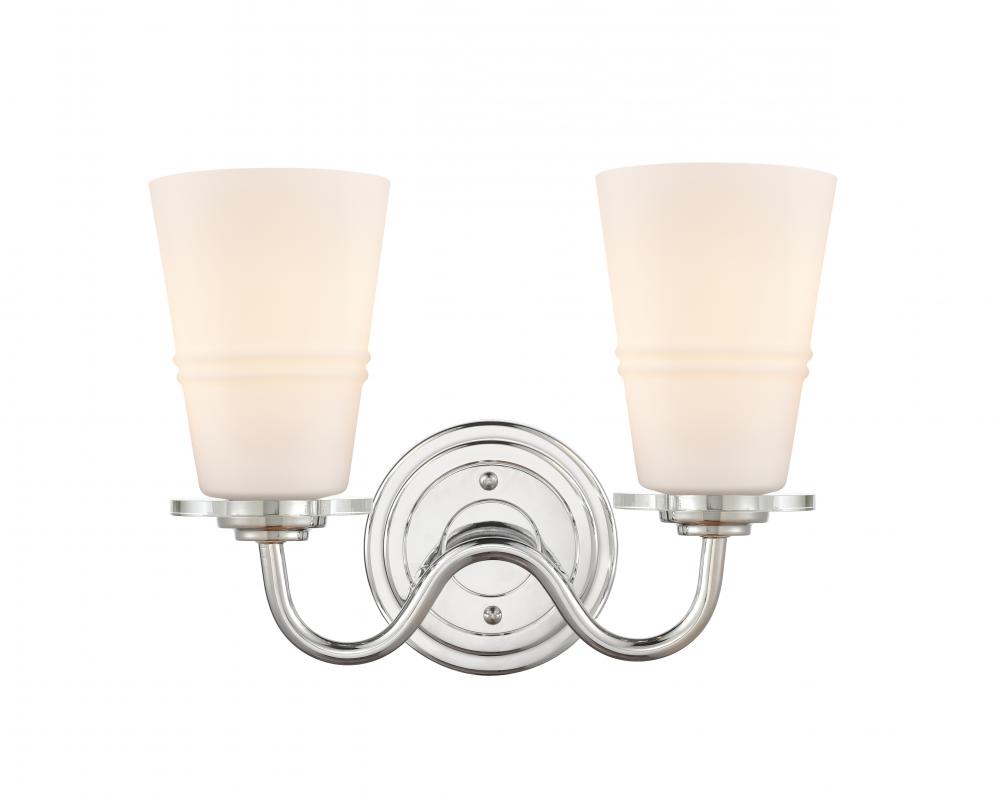 Scarlett - 2 Light - 14 inch - Polished Chrome - Bath Vanity Light