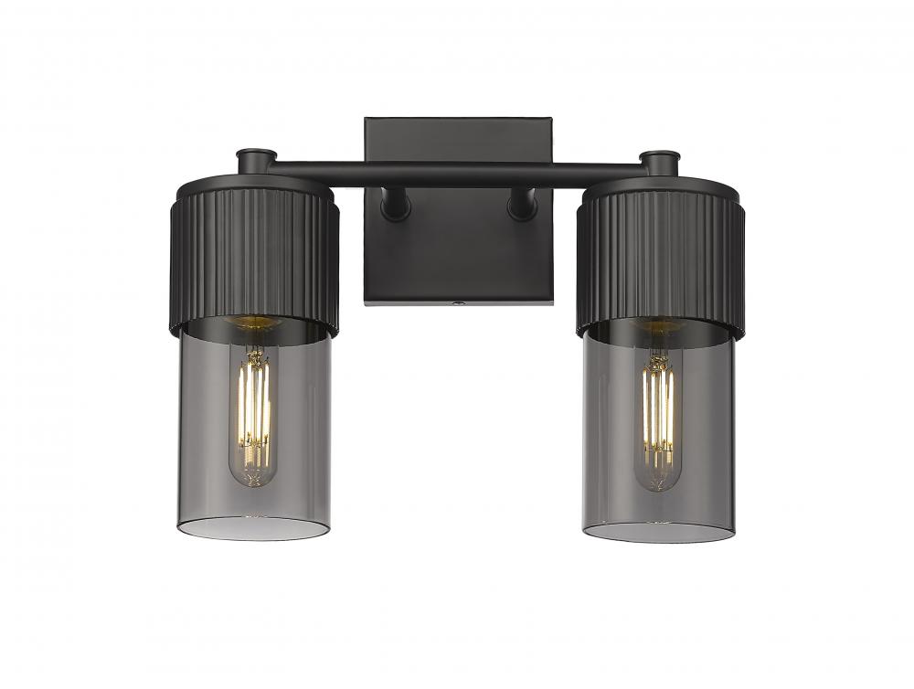 Bolivar - 2 Light - 14 inch - Matte Black - Bath Vanity Light