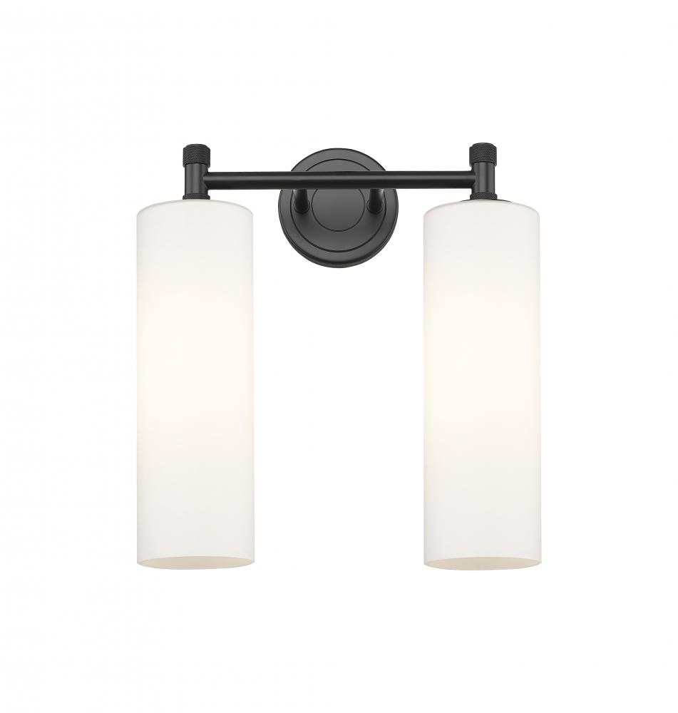 Crown Point - 2 Light - 14 inch - Matte Black - Bath Vanity Light