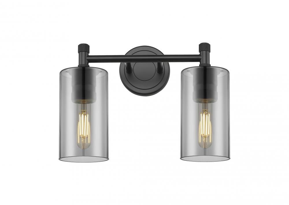 Crown Point - 2 Light - 14 inch - Matte Black - Bath Vanity Light