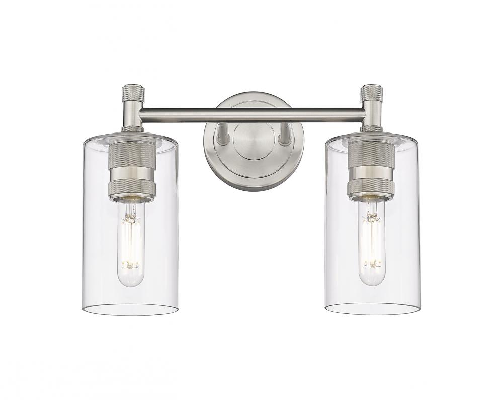 Crown Point - 2 Light - 14 inch - Satin Nickel - Bath Vanity Light