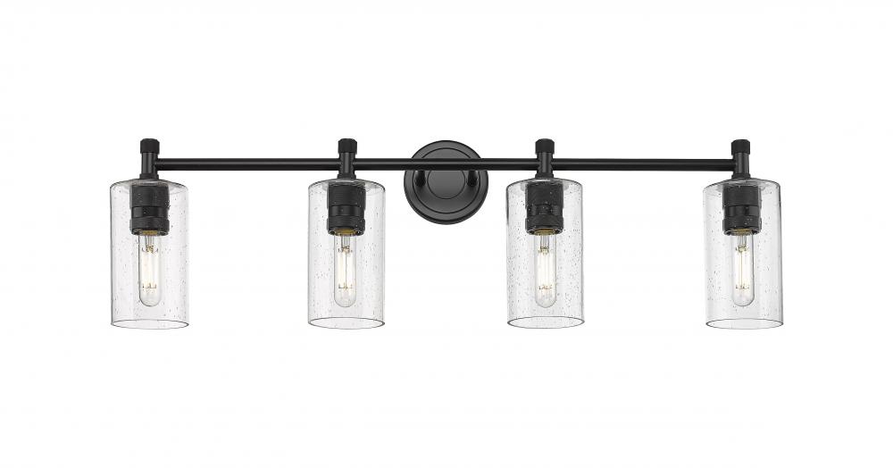 Crown Point - 4 Light - 34 inch - Matte Black - Bath Vanity Light