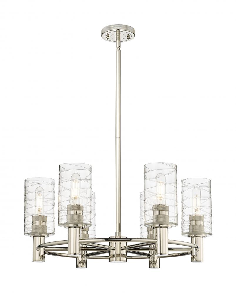 Crown Point - 6 Light - 24 inch - Polished Nickel - Chandelier