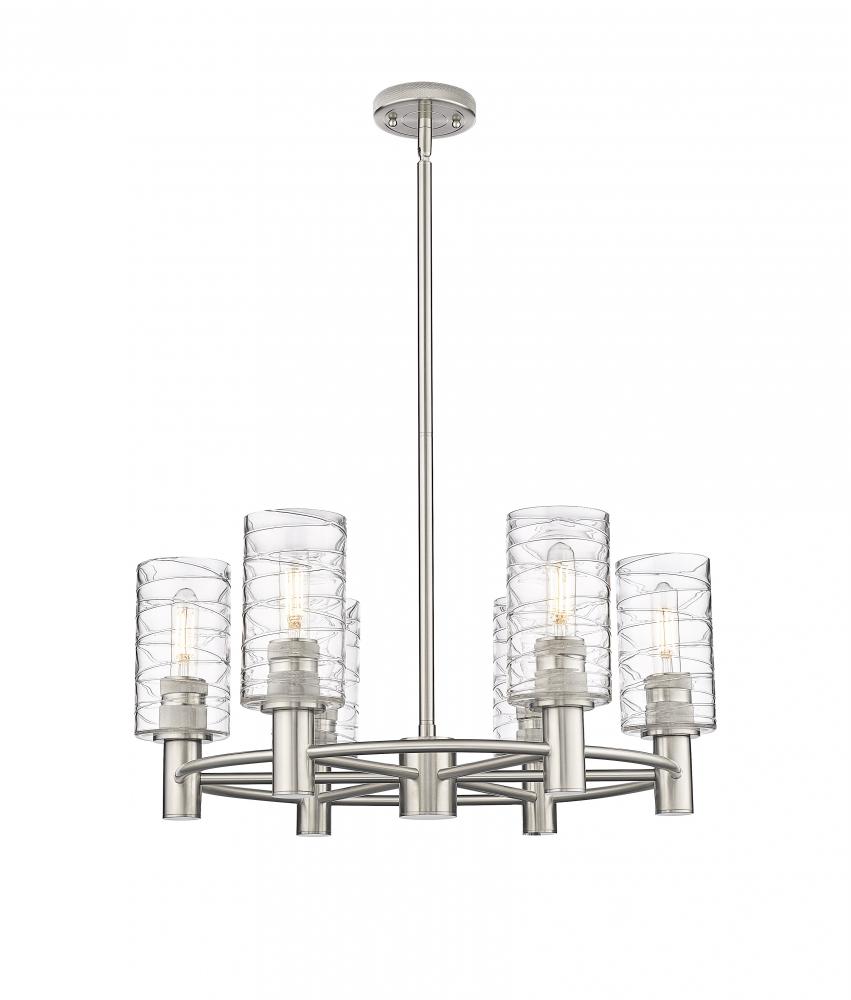 Crown Point - 6 Light - 24 inch - Satin Nickel - Chandelier