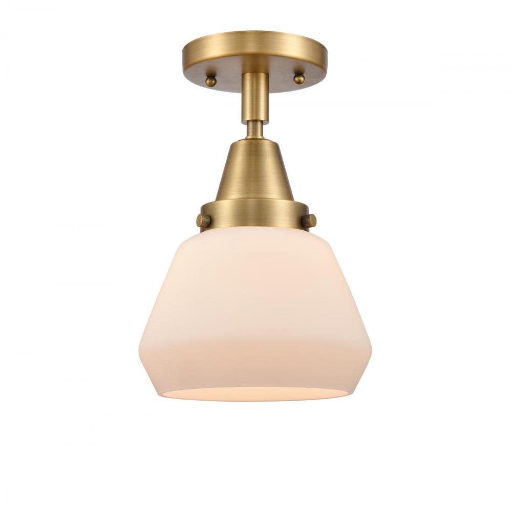 Fulton - 1 Light - 7 inch - Brushed Brass - Flush Mount