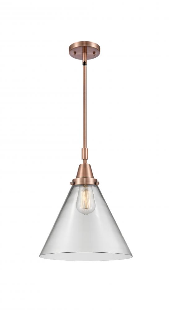 Cone - 1 Light - 12 inch - Antique Copper - Mini Pendant