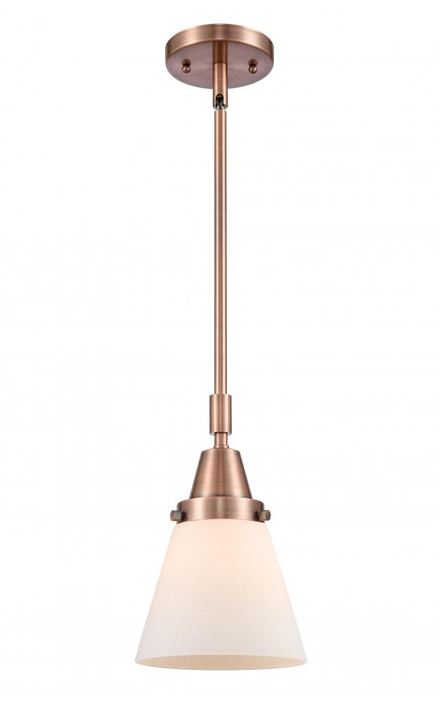 Cone - 1 Light - 6 inch - Antique Copper - Mini Pendant