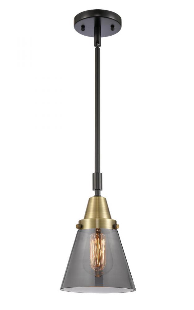 Cone - 1 Light - 6 inch - Black Antique Brass - Mini Pendant