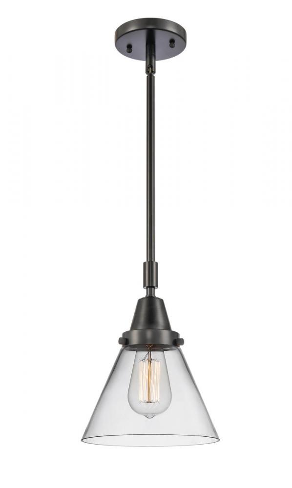 Cone - 1 Light - 8 inch - Matte Black - Mini Pendant