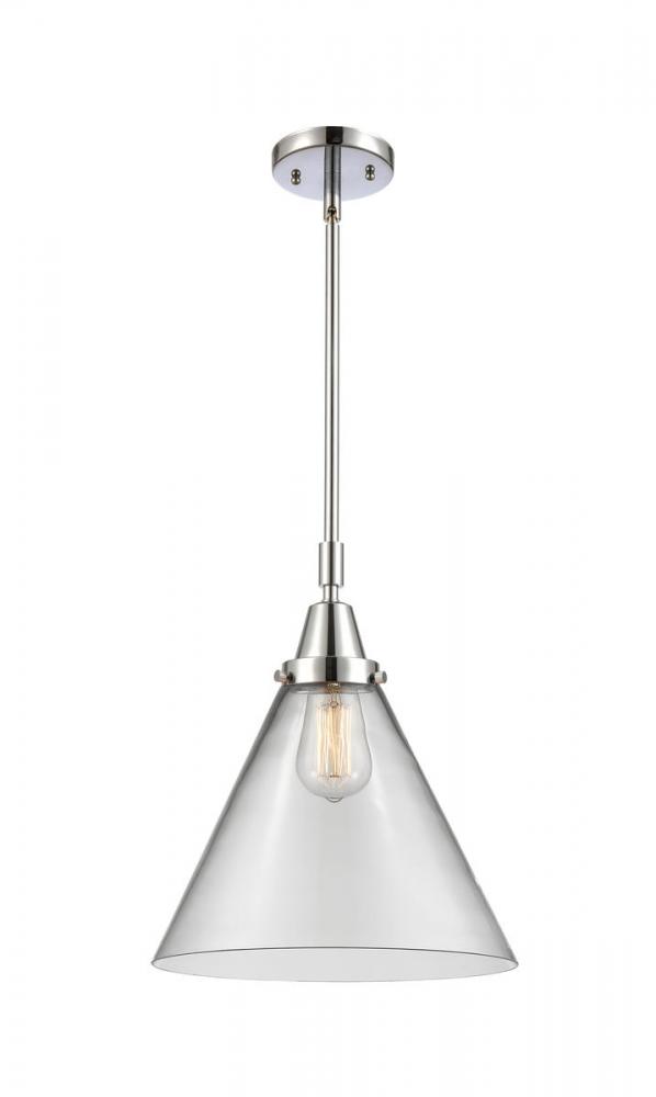 Cone - 1 Light - 12 inch - Polished Chrome - Mini Pendant