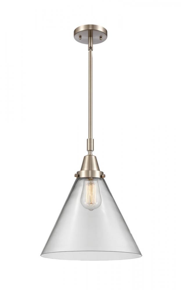 Cone - 1 Light - 12 inch - Brushed Satin Nickel - Mini Pendant