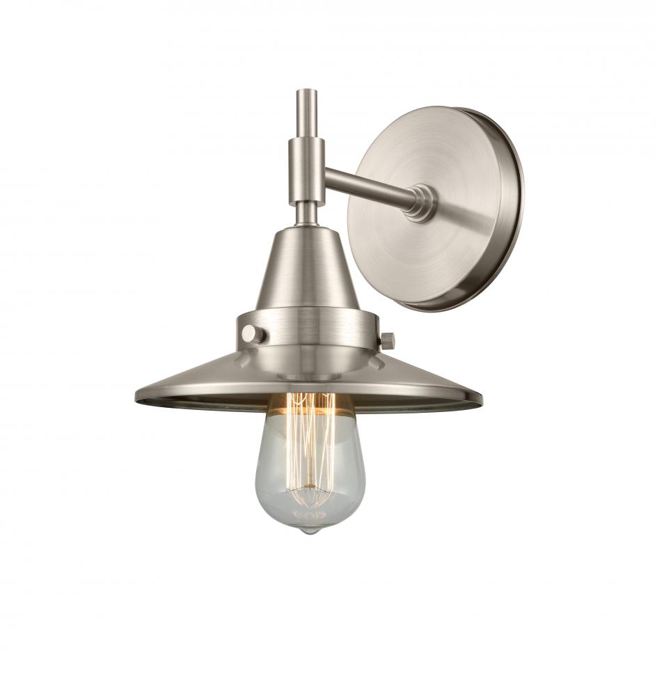 Railroad - 1 Light - 8 inch - Satin Nickel - Sconce