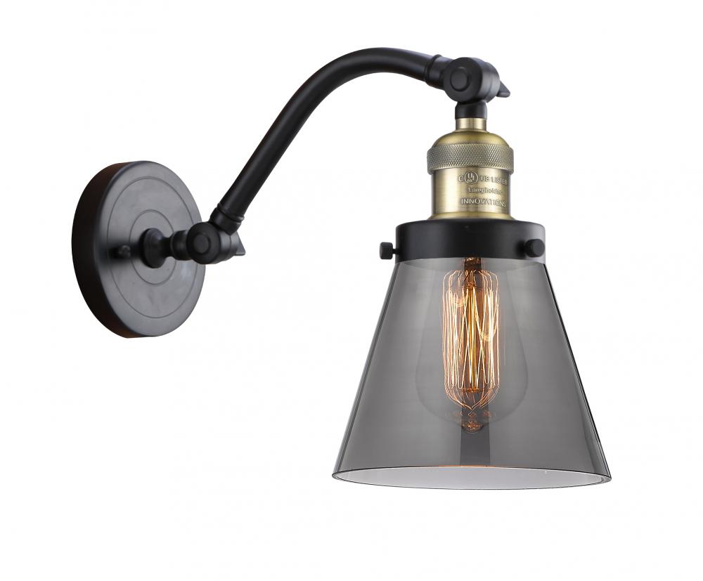 Cone - 1 Light - 7 inch - Black Antique Brass - Sconce