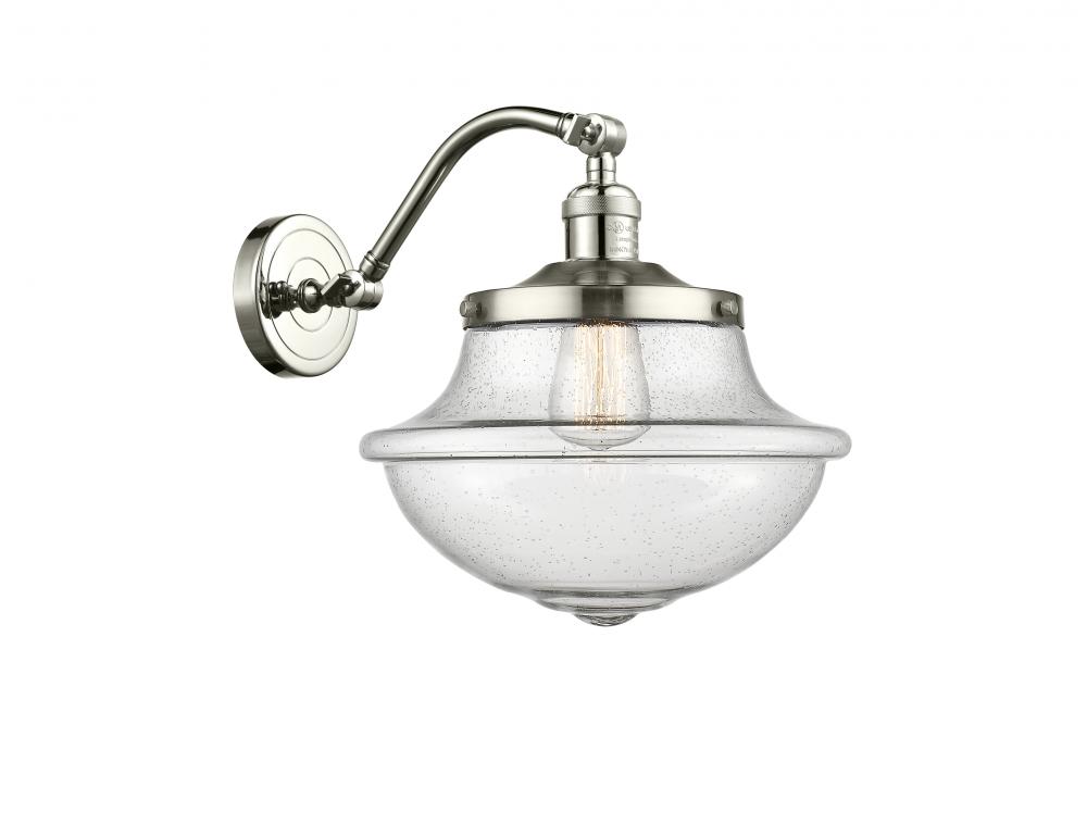 Oxford - 1 Light - 8 inch - Polished Nickel - Sconce