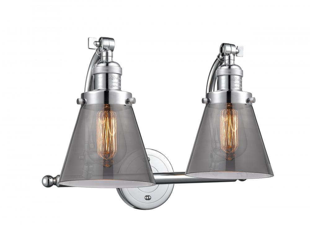 Cone - 2 Light - 18 inch - Polished Chrome - Bath Vanity Light