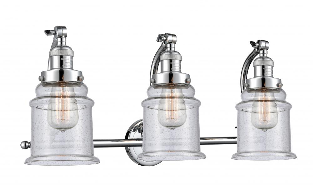 Canton - 3 Light - 28 inch - Polished Chrome - Bath Vanity Light