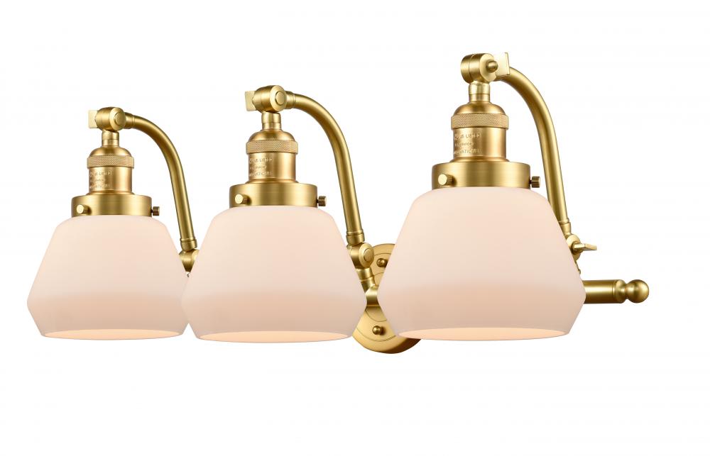 Fulton - 3 Light - 28 inch - Satin Gold - Bath Vanity Light