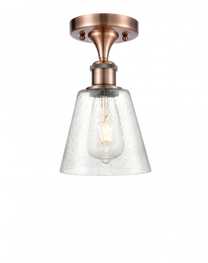 Caton - 1 Light - 5 inch - Antique Copper - Semi-Flush Mount