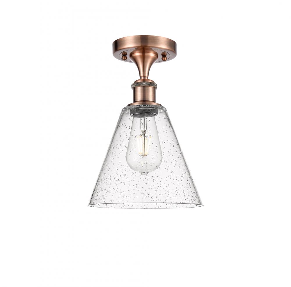 Berkshire - 1 Light - 8 inch - Antique Copper - Semi-Flush Mount