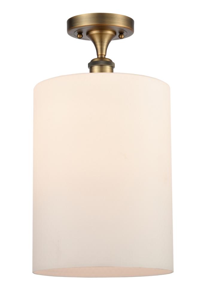 Cobbleskill - 1 Light - 9 inch - Brushed Brass - Semi-Flush Mount