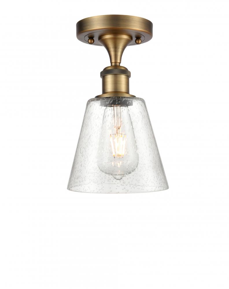 Caton - 1 Light - 5 inch - Brushed Brass - Semi-Flush Mount