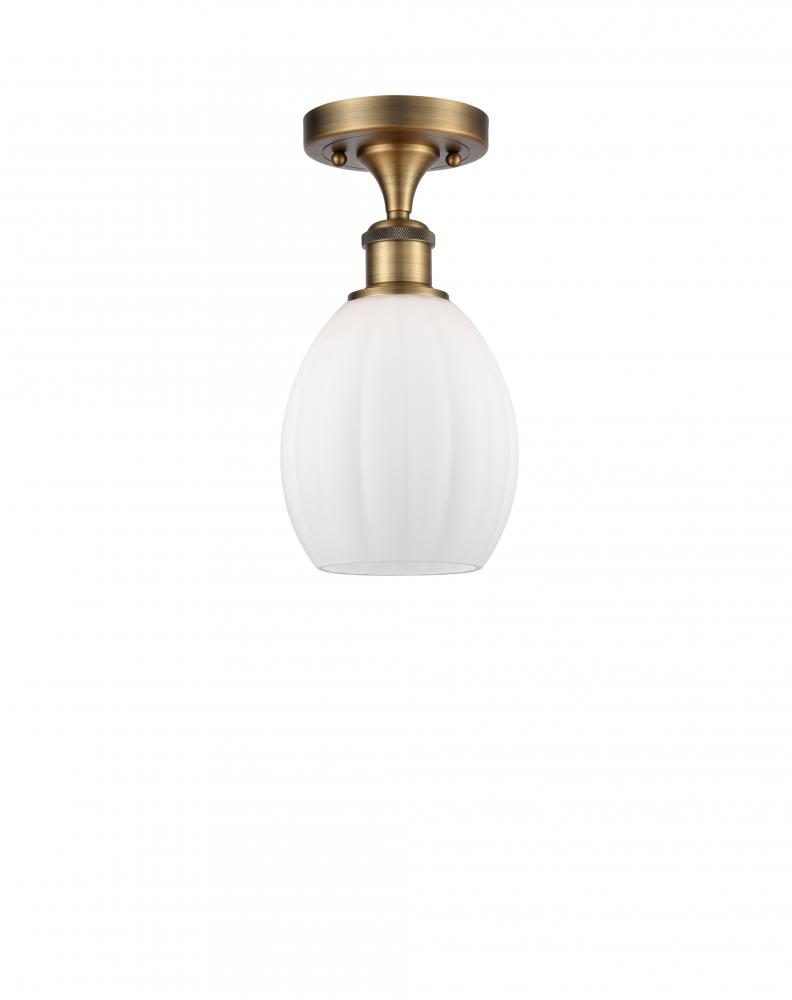 Eaton - 1 Light - 6 inch - Brushed Brass - Semi-Flush Mount