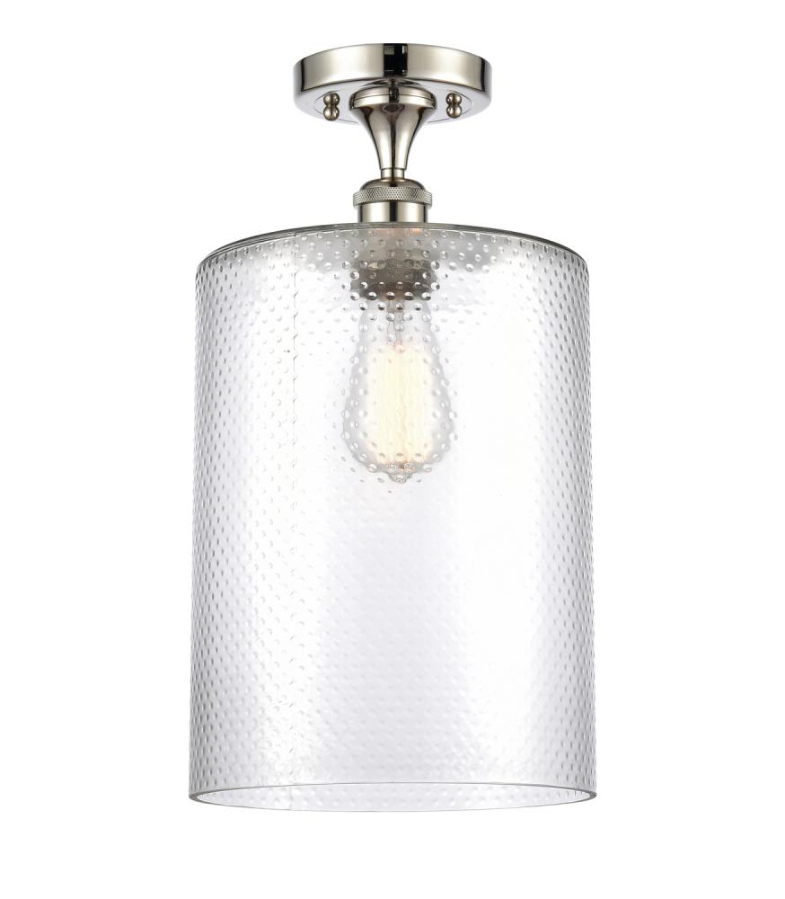 Cobbleskill - 1 Light - 9 inch - Polished Nickel - Semi-Flush Mount