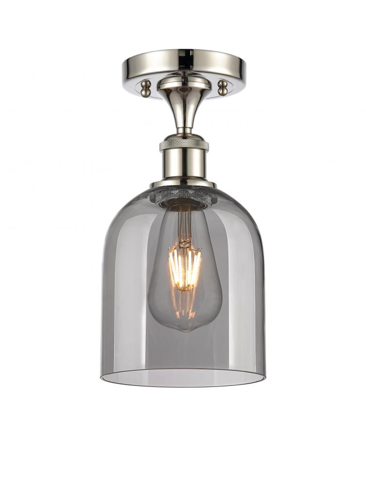 Bella - 1 Light - 6 inch - Polished Nickel - Semi-Flush Mount