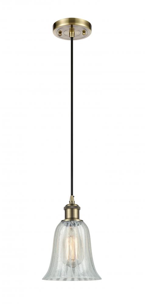 Hanover - 1 Light - 6 inch - Antique Brass - Cord hung - Mini Pendant