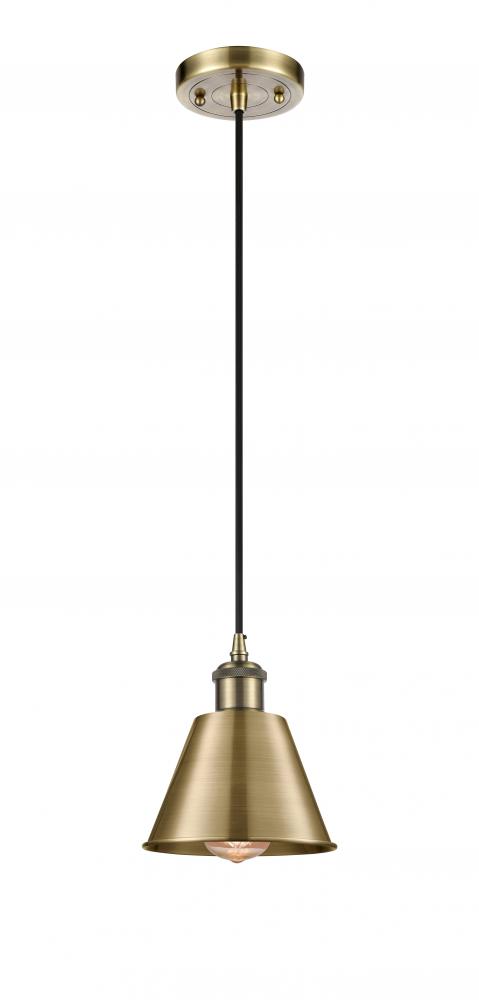 Smithfield - 1 Light - 7 inch - Antique Brass - Cord hung - Mini Pendant