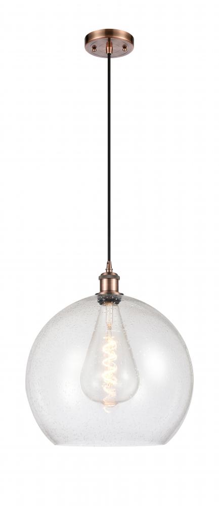 Athens - 1 Light - 14 inch - Antique Copper - Cord hung - Pendant