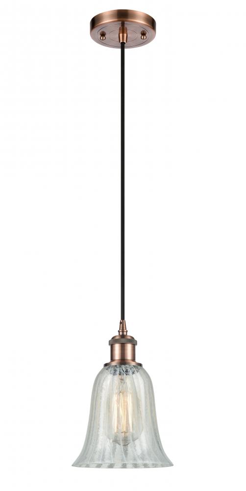 Hanover - 1 Light - 6 inch - Antique Copper - Cord hung - Mini Pendant