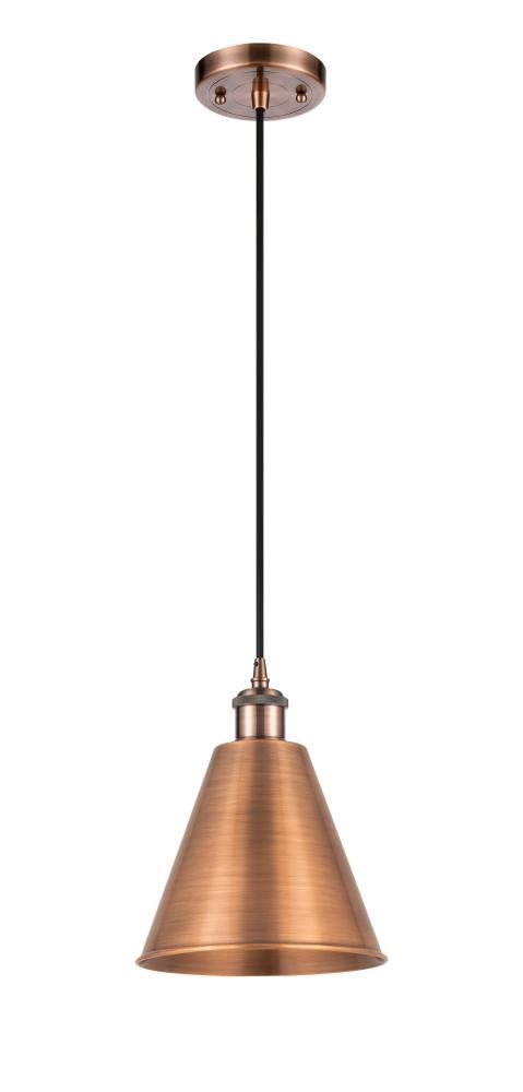 Berkshire - 1 Light - 8 inch - Antique Copper - Cord hung - Mini Pendant