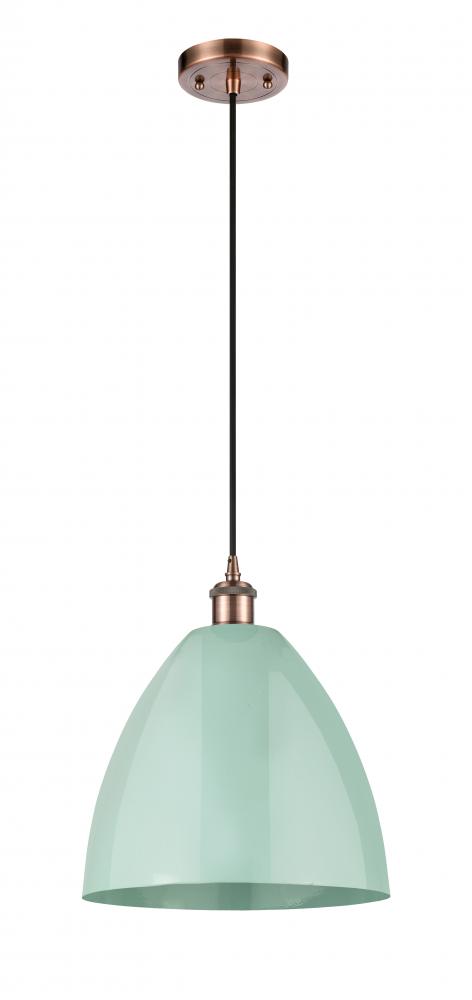 Plymouth - 1 Light - 12 inch - Antique Copper - Cord hung - Mini Pendant