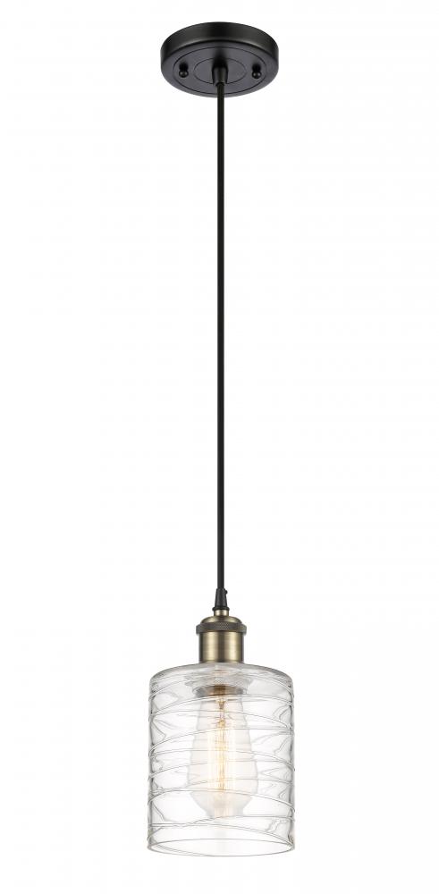 Cobbleskill - 1 Light - 5 inch - Black Antique Brass - Cord hung - Mini Pendant