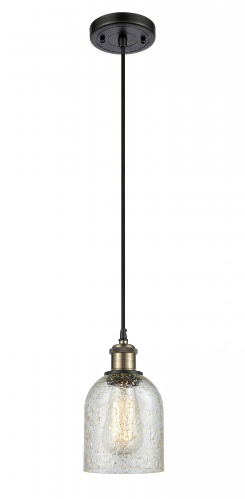 Caledonia - 1 Light - 5 inch - Black Antique Brass - Cord hung - Mini Pendant